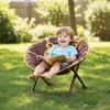Relaxdays Moonchair pre deti, lev, skladací, VxŠxH: 47 x 50 Náhľad obrázku produktu 3