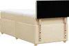 vidaXL Boxspringbett mit Matratze Creme 90x200 cm Stoff Produktbild-Vorschau 6