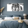 MuchoWow® Poster Tierprofil Wolf in schwarz und weiß 160x80 Produktbild-Vorschau 4