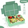 Bugucat Brotdose Kinder mit Fächern 1330ML,Lunchbox Kinder Produktbild-Vorschau 2