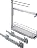 A disassembled kitchen cabinet pull-out organizer with two drawer slides. Produktbild-Vorschau