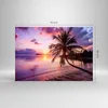 Bilder auf glas - Strand Meer Palme - 70x50cm - Glasbilder Produktbild-Vorschau 3