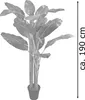 Bananier Plante Artificielle Artificiel avec Pot 190cm Bois Voir les images du produit 6
