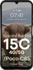 A smartphone screen displaying a lock screen with a picture of a Highland cow and text overlay indicating the phone model and case. Produktbild-Vorschau