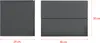 A dark gray bedside table with two drawers, shown from the front and side, with dimensions indicated. Anteprima dell’immagine prodotto