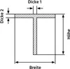 Aluminium T-Profil [60 x 60 x 4 mm Länge: 1000 mm] Produktbild-Vorschau 2