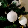 Weihnachtskugel mit Glitzer Ø8cm 16 Stück weiß Produktbild-Vorschau 5