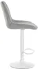 A side view of a gray bar stool with a white metal base. Podgląd zdjęcia produktu