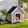 VOUNOT® Hundehütte Outdoor aus Holz, mit Bitumendach, Produktbild-Vorschau 2