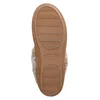 The sole of a brown slipper with a fluffy trim is shown against a white background. Produktbild-Vorschau