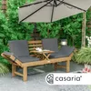 CASARIA® Gartenbank Wetterfest Holz mit Tisch 200x50cm Produktbild-Vorschau 4