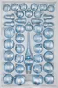 39 tlg. Glas-Weihnachtskugeln Set in Ice Blau Silber Komet Produktbild-Vorschau 1
