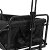 A close-up view of the black fabric interior and metal frame of a folding wagon. Produktbild-Vorschau
