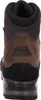 The back view of a brown and black hiking boot. Produktbild-Vorschau