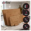 Zortiva 28065 Set van 3 bamboe snijplanken met standaard Productafbeelding-voorbeeld 6