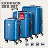 MONZANA® 3tlg. Kofferset Exopack TSA Schloss Hartschalen Produktbild-Vorschau 9