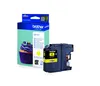 A Brother LC123Y yellow ink cartridge and its packaging are shown against a white background. Voir les images du produit