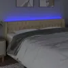 vidaXL LED Kopfteil Creme 183x16x78/88 cm Stoff Produktbild-Vorschau 4