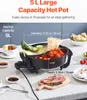 VEVOR elektrischer Hot Pot 1360 W 5 L Shabu-Shabu-Topf mit Produktbild-Vorschau 3