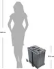 Eleganca Einbaumülleimer 2x 24L – Ausziehbarer Abfalleimer Produktbild-Vorschau 6