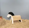 Holzpferd Lutz - 50cm Sitzhöhe - Zwergpony, unlasiert mit Produktbild-Vorschau 1