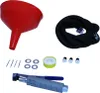 A collection of sandblasting equipment and accessories laid out on a white background. Produktbild-Vorschau