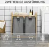 HOMCOM Wäschekorb Wäschebox mit 2 abnehmbaren Wäschesacke Produktbild-Vorschau 6