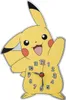 A yellow Pikachu clock with its arms raised. Produktbild-Vorschau