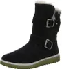 A single black boot with fur trim and buckles against a white background. Produktbild-Vorschau