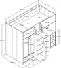 Hochbett mit Kleiderschrank & Schreibtisch - 90 x 190 cm - Produktbild-Vorschau 3