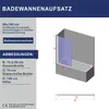 AQUABATOS Badewannenaufsatz 80 x 140 cm Duschabtrennung 1 Produktbild-Vorschau 2