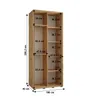 Kleiderschrank YVONA 10 - 100/45 cm, schwarz / schwarz Produktbild-Vorschau 3