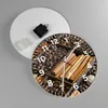 Wanduhr - Rund - Glasuhr - Zimt Vanille Kaffee Getreide - Produktbild-Vorschau 2