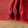 Wachstuch Tischdecke 160 cm rund Rot abwaschbar Leinenoptik Produktbild-Vorschau 5