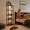 RGB Stehlampe mit Glasregalen, 4-Ebenen-LED-Stehleuchte mit Produktbild-Vorschau 2
