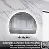 LED Badspiegel 80x60cm Halbrund Badspiegel mit Bluetooth Produktbild-Vorschau 2