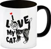 I live my cat Kaffeebecher Schwarz Du bist noch auf der Produktbild-Vorschau 1