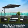 Sitzgruppe Polyrattan Garten Hocker Lounge Sessel Produktbild-Vorschau 5