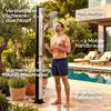 AREBOS Solardusche 40L Silber mit Thermometer – Pooldusche Produktbild-Vorschau 3