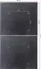 A top-down view of a black double mailbox with dimensions indicated. Produktbild-Vorschau