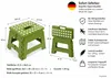 Klapphocker, Tritthocker Grün Faltbar H 22cm bis 150KG für Produktbild-Vorschau 2