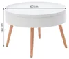 Table basse ronde avec rangement, 60 cm Voir les images du produit 4