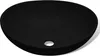 vidaXL Lavabo in Vetroceramica ovale nero 40 x 33 cm Anteprima dell’immagine prodotto 9