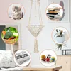 A collage of images showcasing a macrame cat hammock and various items like a kitten, vegetables, books, a plant, and sports balls. Produktbild-Vorschau