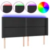 vidaXL LED Kopfteil Schwarz 183x16x118/128 cm Kunstleder -  Produktbild-Vorschau 8