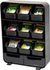 Organizer na torebki herbaty - 11 szuflad - czarny - 26 x 8 Podgląd zdjęcia produktu 1