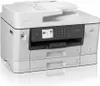 A Brother MFC-J6940DW A3 inkjet multi-function printer is shown from a front-side angle on a white reflective surface. Produktbild-Vorschau