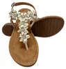 MARCO TOZZI Sandalo donna T-strap pelle fiori perle punta Anteprima dell’immagine prodotto 5