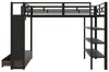Lit mezzanine 140 x 200 cm avec armoire, éclairage LED et Voir les images du produit 11