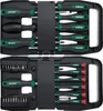 A set of screwdrivers and bits in a black carrying case. Produktbild-Vorschau